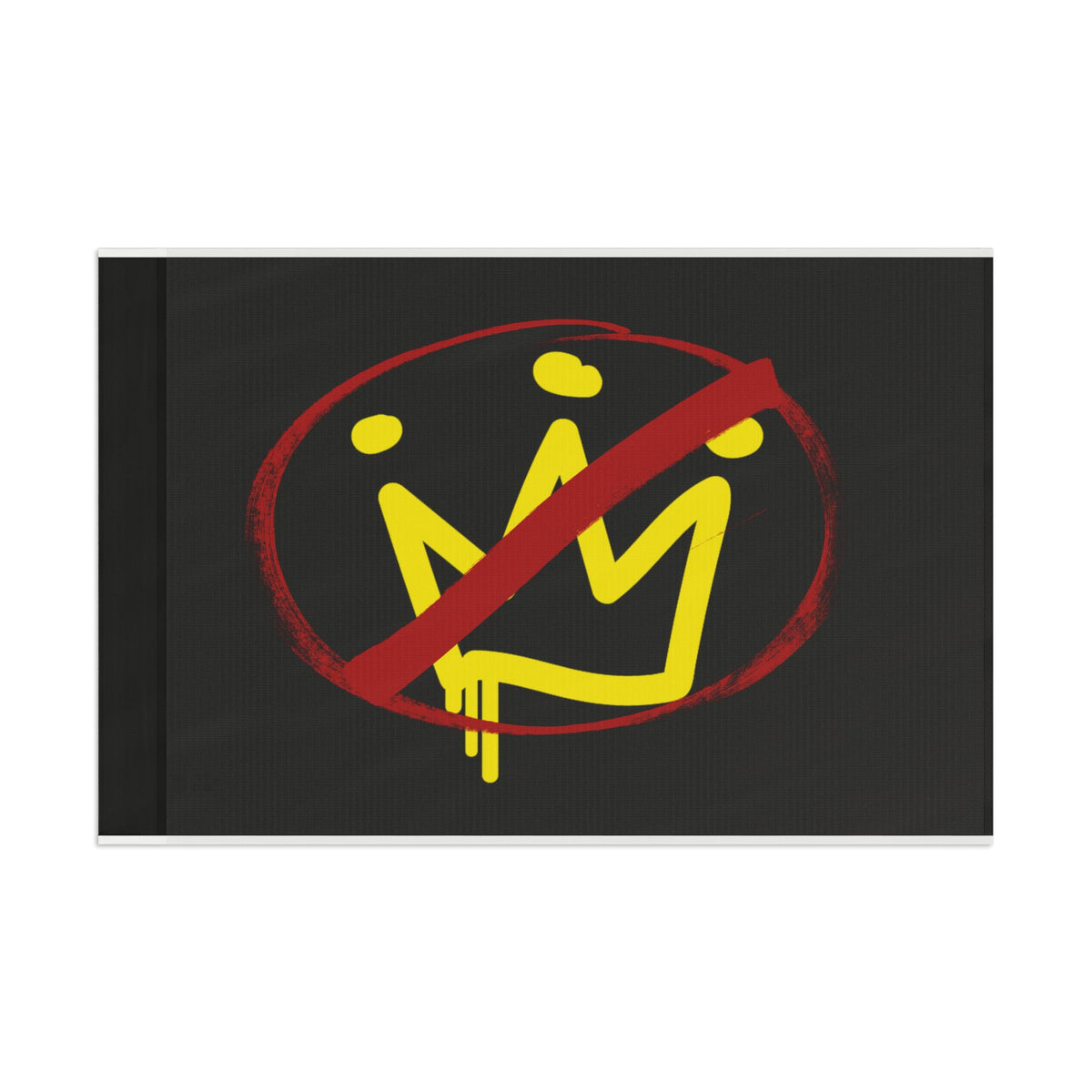 No Kings Urban Paint Street Art Flag with Anti-Crown Design, Urban Decor, Protest Flag, Unique Gift, Festival Accessory, Modern Home Decoration Home Decor - Gemmed Firefly