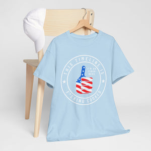 This Timeline is Cooked American Flag Thumbs Up T‑Shirt