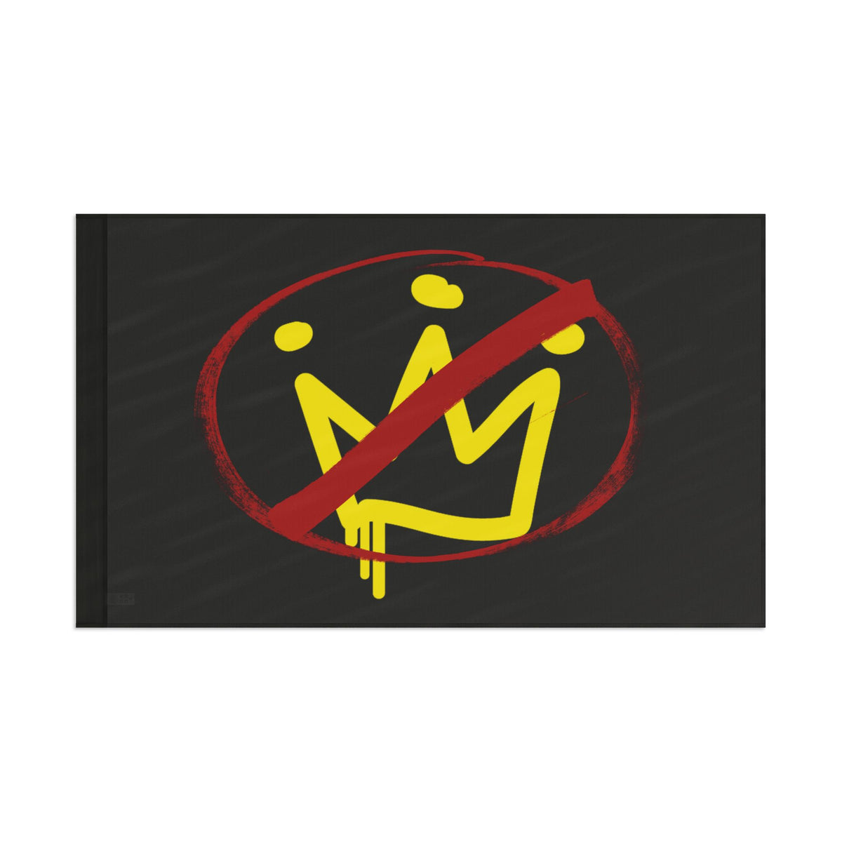 No Kings Urban Paint Street Art Flag with Anti-Crown Design, Urban Decor, Protest Flag, Unique Gift, Festival Accessory, Modern Home Decoration Home Decor - Gemmed Firefly