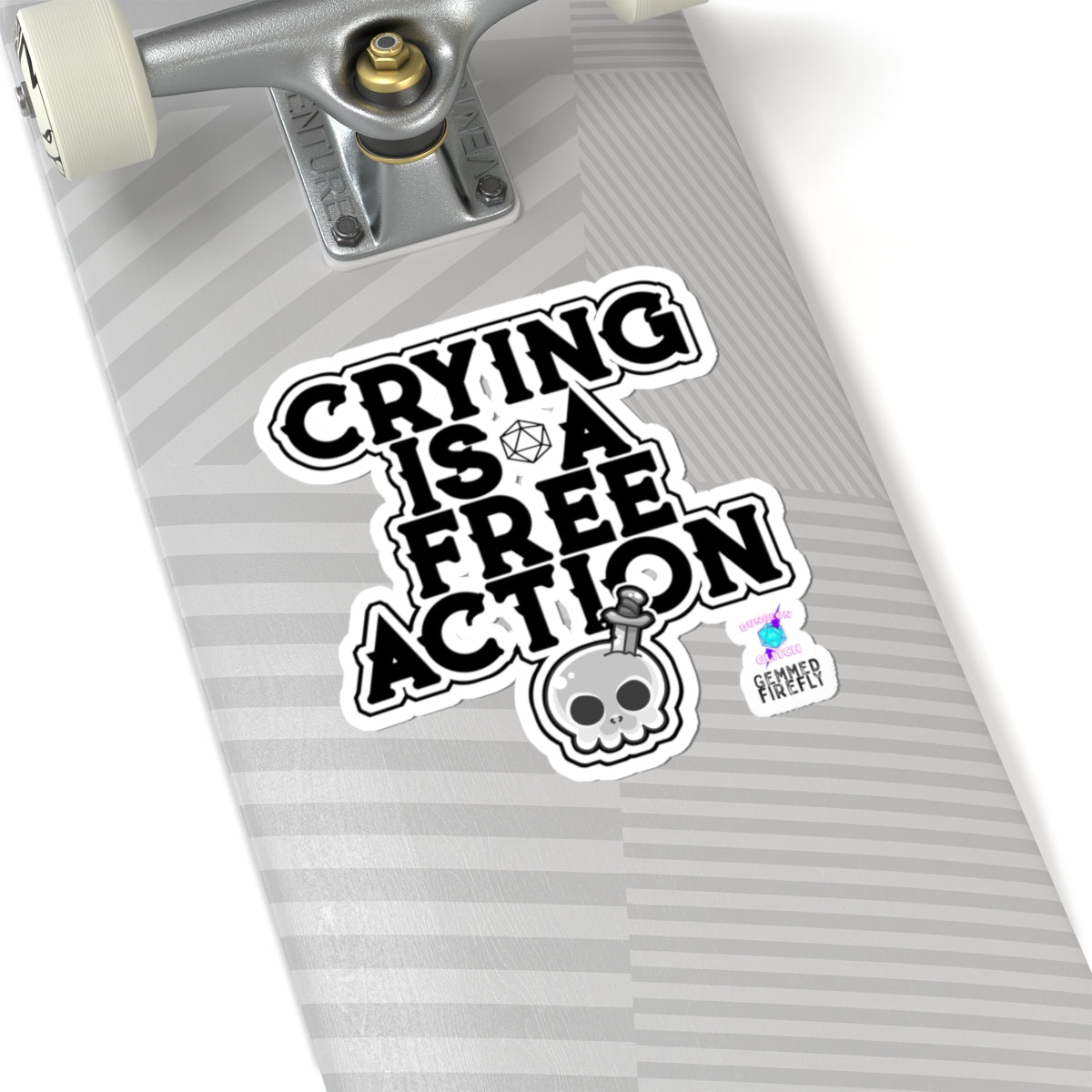 Crying is a Free Action TTRPG Kiss-Cut Stickers Paper products - Gemmed Firefly