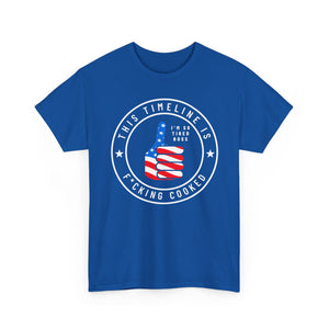 This Timeline is Cooked American Flag Thumbs Up T‑Shirt