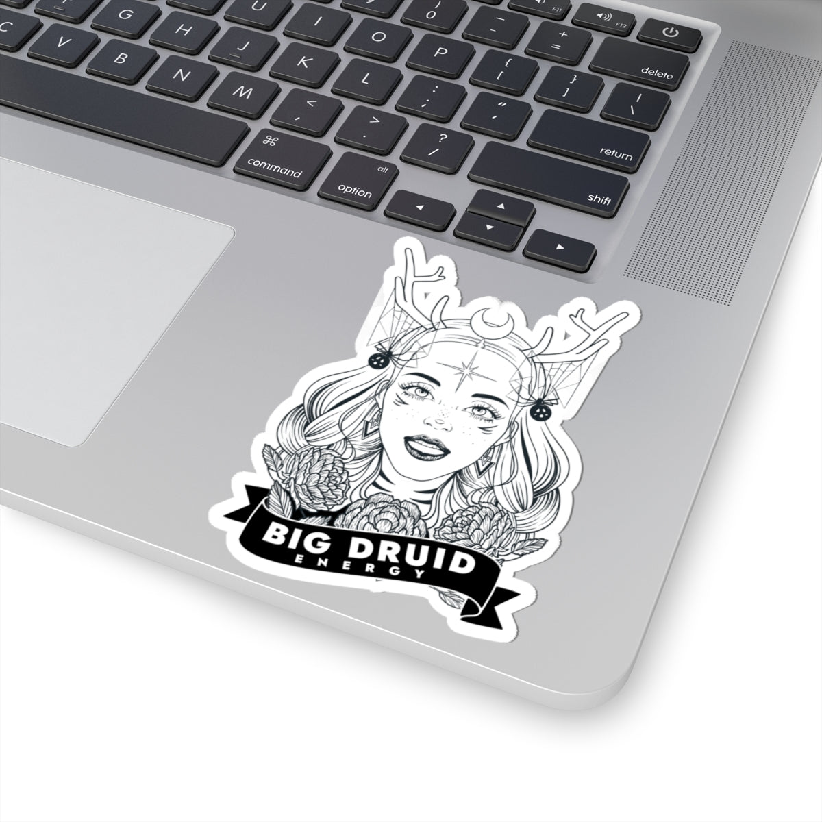 Big Druid Energy Kiss-Cut Sticker — Mystical Druidess Illustration Paper products - Gemmed Firefly