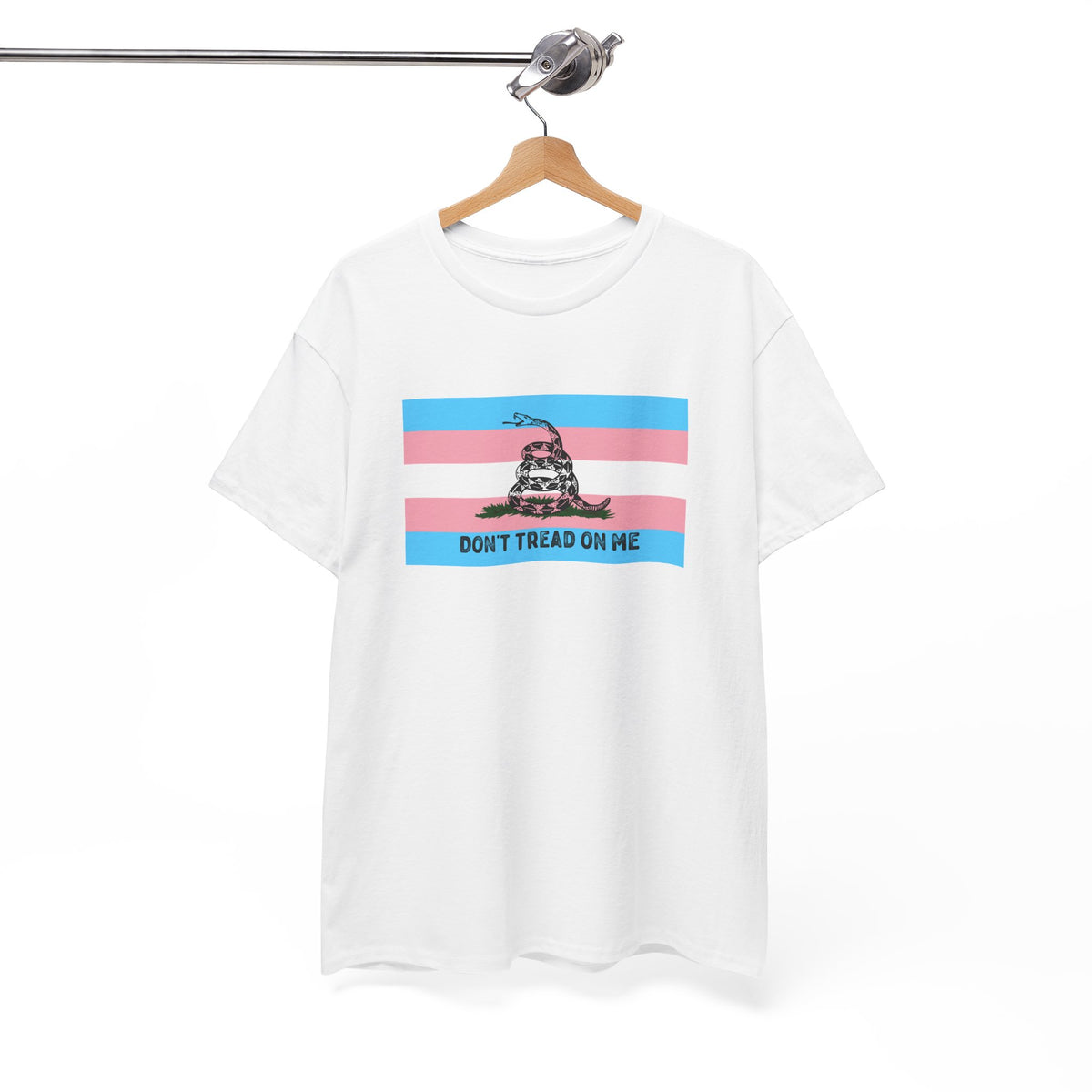Trans Pride 'Don't Tread On Me' Tee — Transgender LGBTQ PRIDE Gadsden Flag T-Shirt