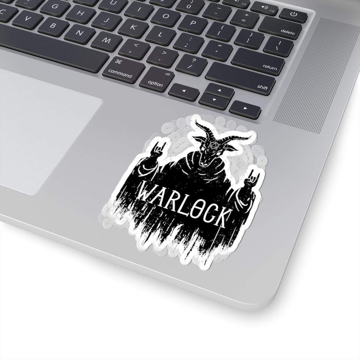 Warlock Kiss-Cut Sticker — Occult Goat-Head Design for Laptops, Journals & Gaming Gear