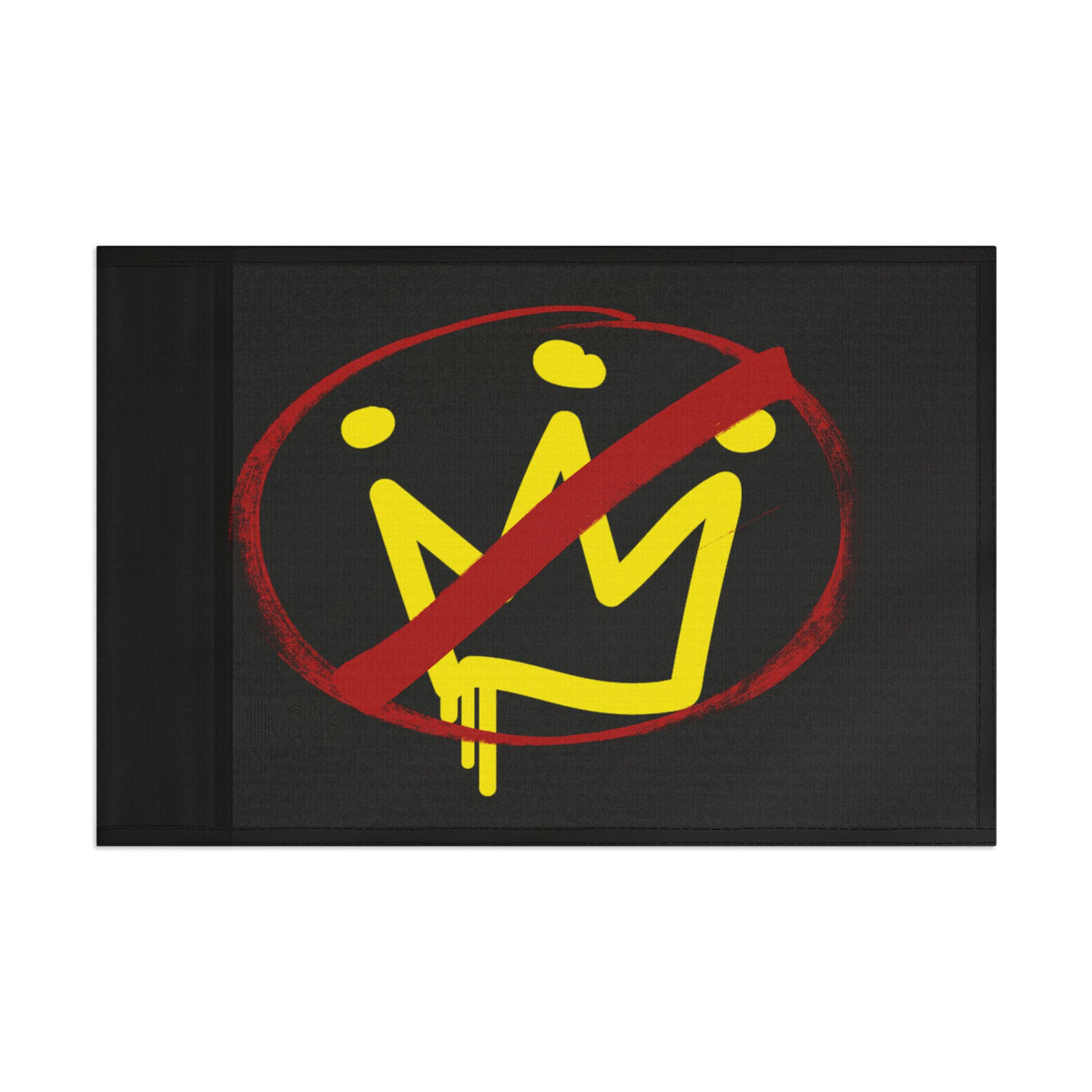 No Kings Urban Paint Street Art Flag with Anti-Crown Design, Urban Decor, Protest Flag, Unique Gift, Festival Accessory, Modern Home Decoration Home Decor - Gemmed Firefly