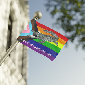 Progressive PRIDE Fuck Around and Find Out Gator LGBT Flag 2024 Home Decor  - Gemmed Firefly