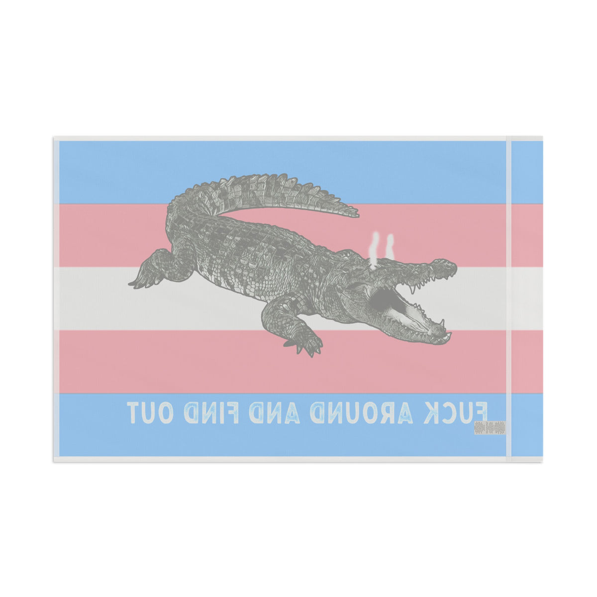 Transgender "Fuck Around and Find Out" Gator Rage LGBT PRIDE Flag 2024 Home Decor  - Gemmed Firefly