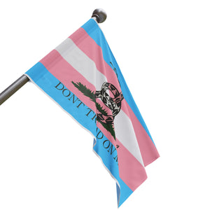 Transgender LGBTQ PRIDE Gadsden Flag Home Decor  - Gemmed Firefly