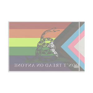 Don't Tread On Anybody - LGBT Progressive Pride Gadsden Flag Home Decor  - Gemmed Firefly