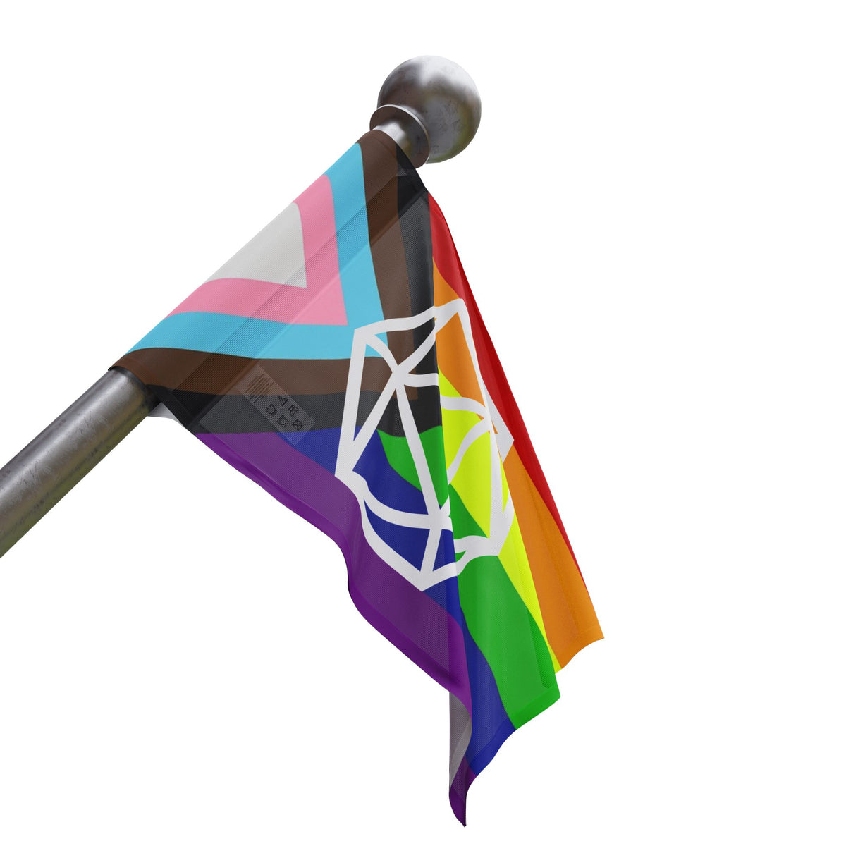 D20 Vertical Pride Flag, LGBTQ+ Decor, Rainbow Flag, Affirmation Banner, Festivals, Inclusivity Decoration Home Decor - Gemmed Firefly