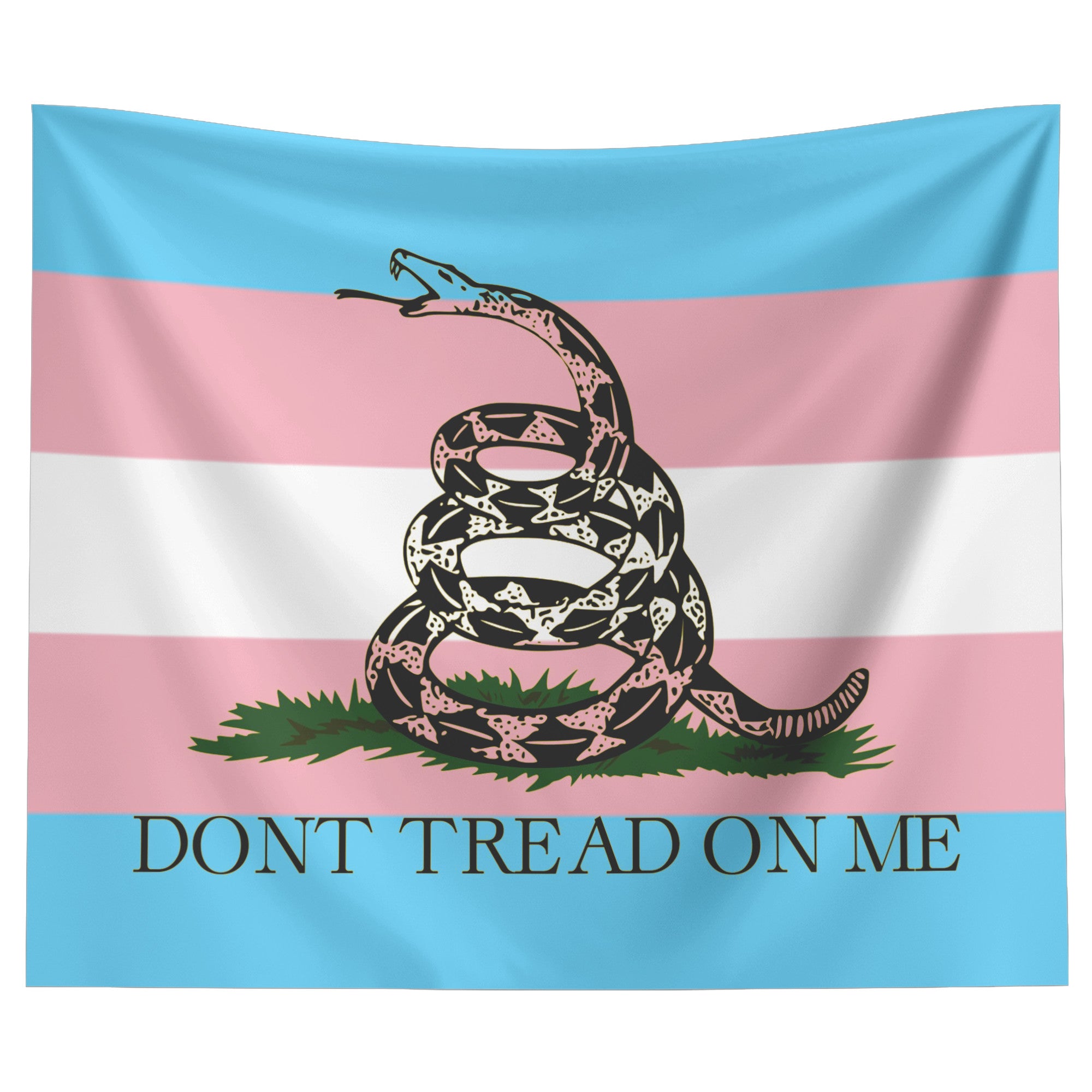 Transgender LGBTQ Gadsden Flag Tapestry Wall Art  - Gemmed Firefly