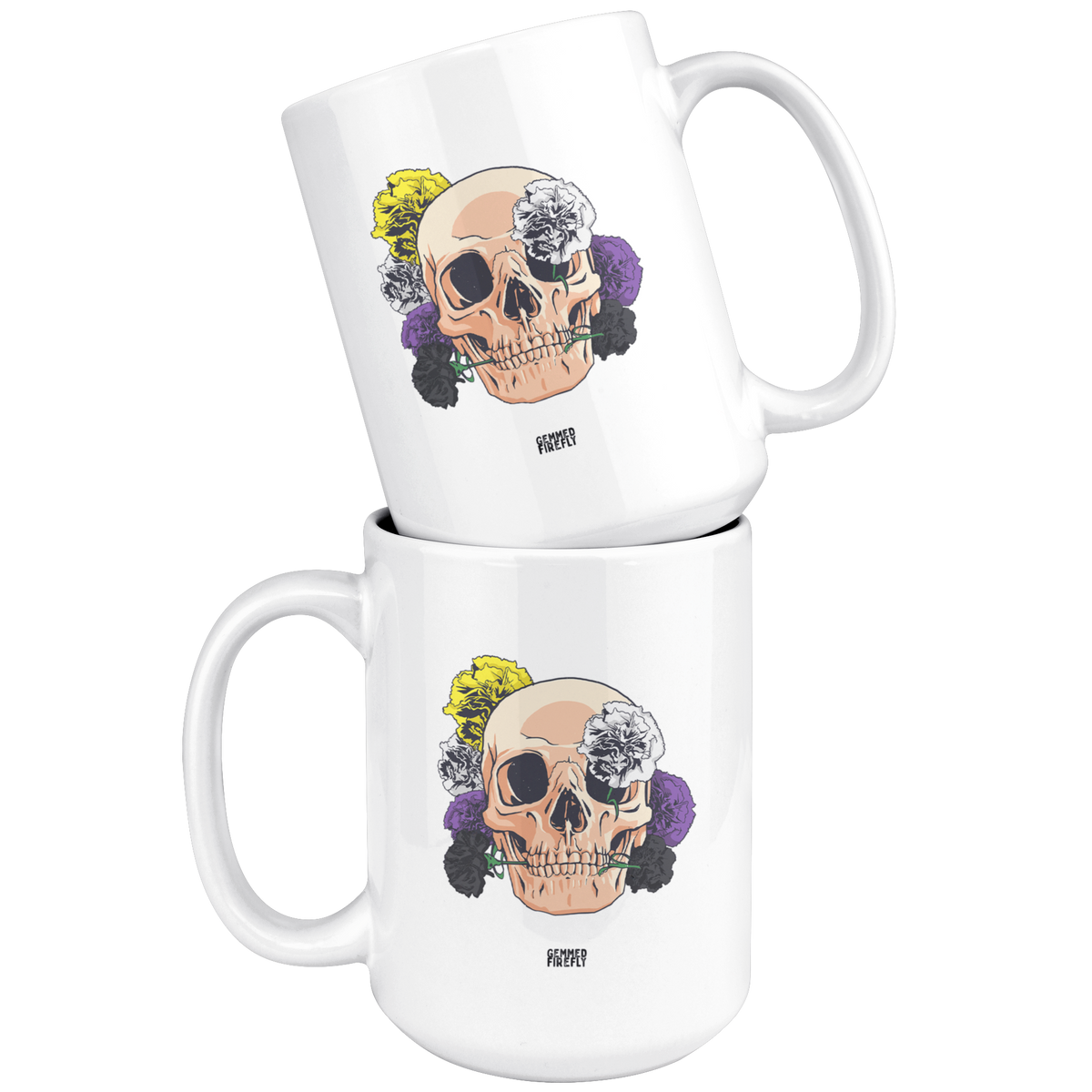 Nonbinary Necromancy Mug Drinkware  - Gemmed Firefly