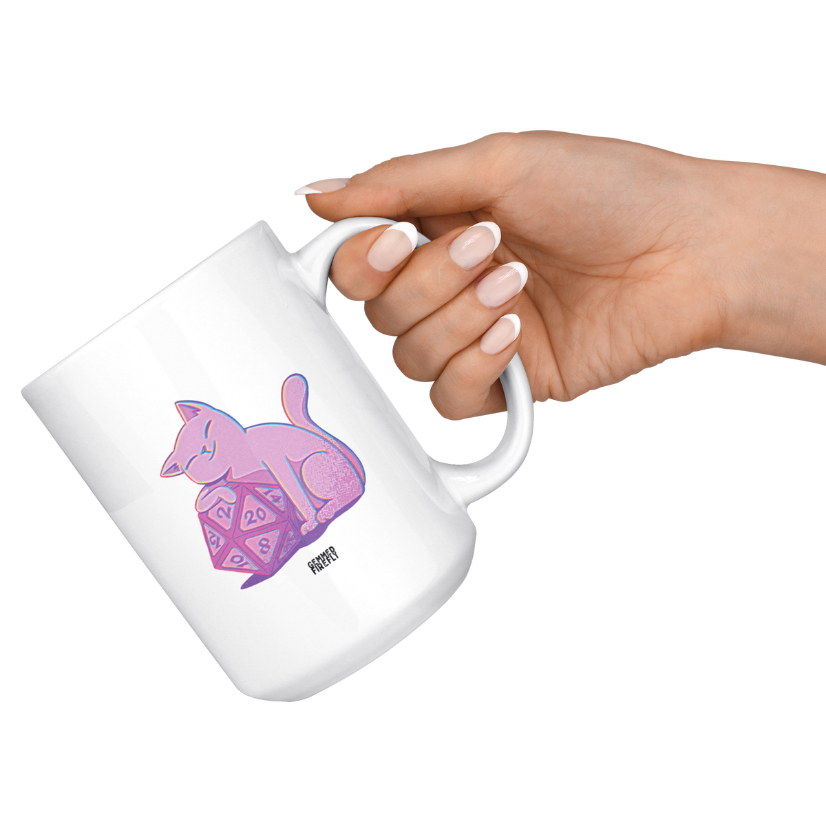 Glitch Cat Mug Drinkware  - Gemmed Firefly
