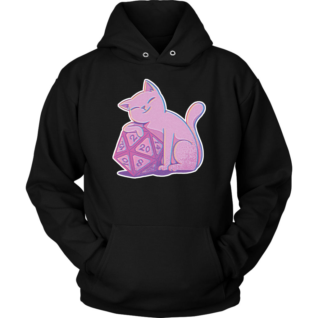 Glitch Cat Hoodie T-shirt  - Gemmed Firefly