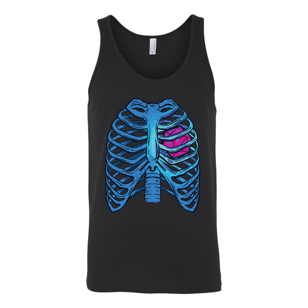 D20 Heart and Vapor Ribs T-shirt  - Gemmed Firefly