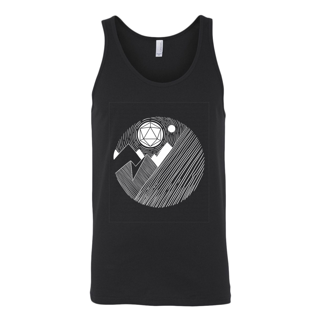D20 Mountains Majesty T-shirt  - Gemmed Firefly