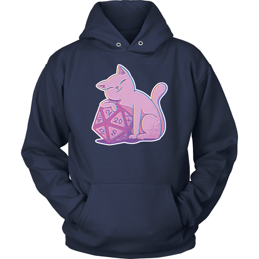 Glitch Cat Hoodie T-shirt  - Gemmed Firefly