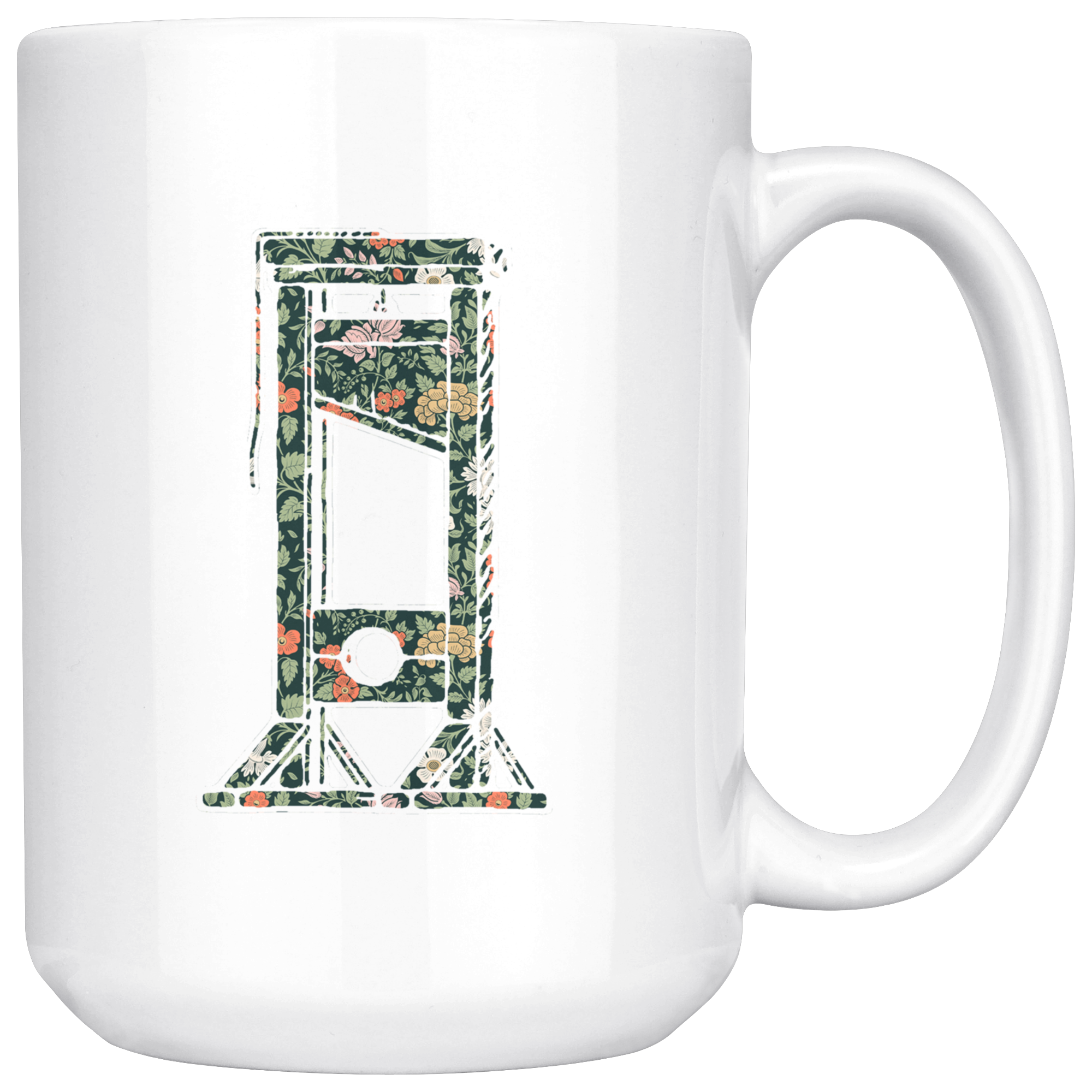 Floral French Guillotine Mug Drinkware  - Gemmed Firefly
