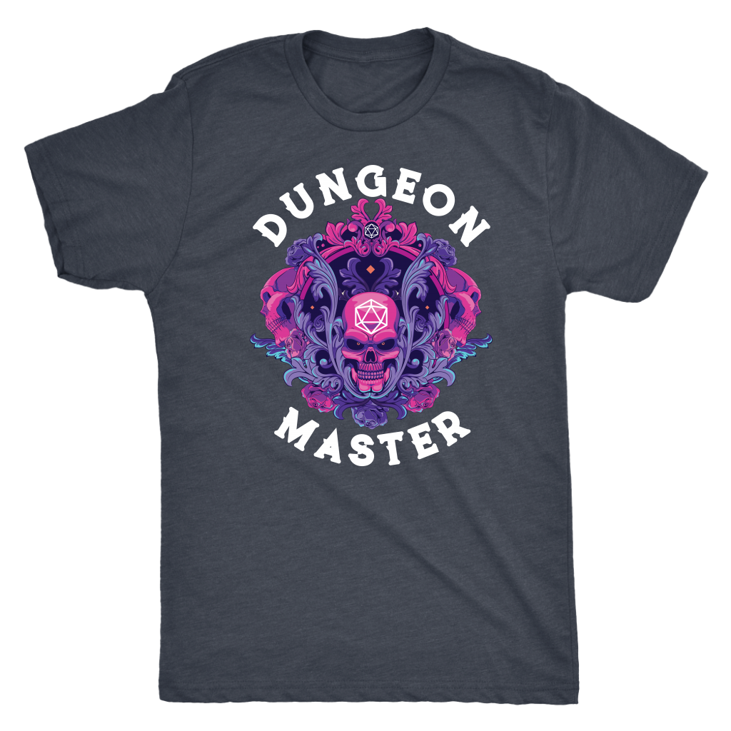 Dungeon Master Dark Skull D20 Rune T-shirt  - Gemmed Firefly