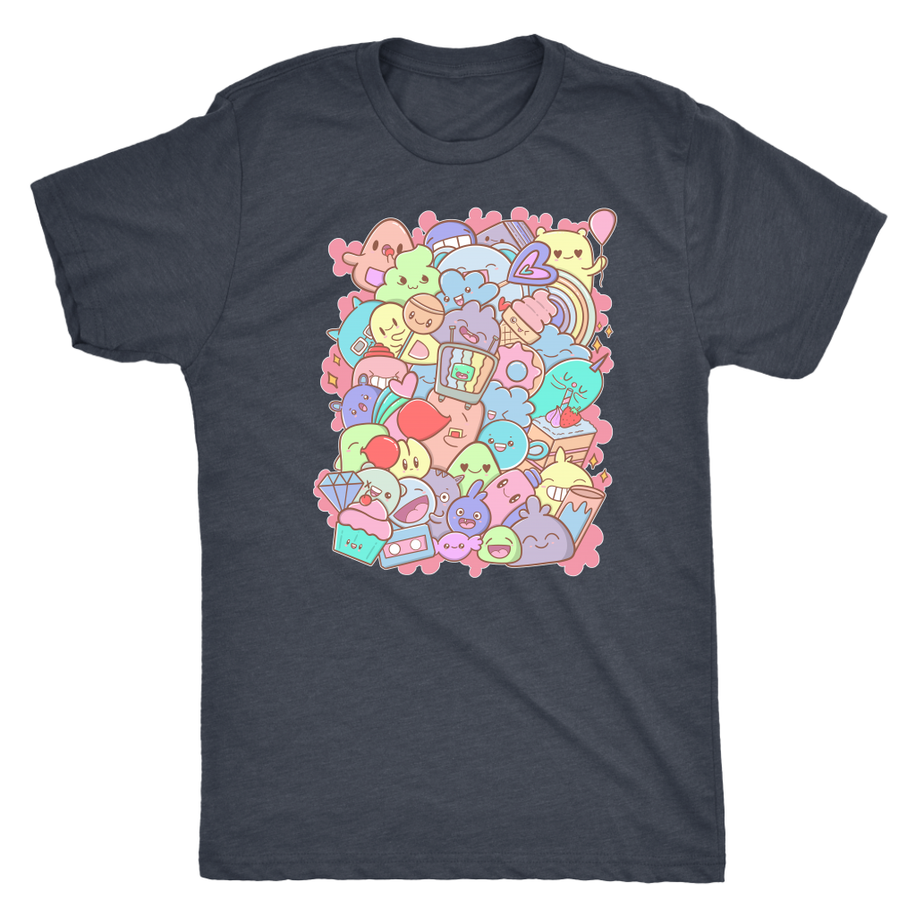 Adorable Kawaii Cute Doodle Party Pastel - "Yay" T-shirt  - Gemmed Firefly