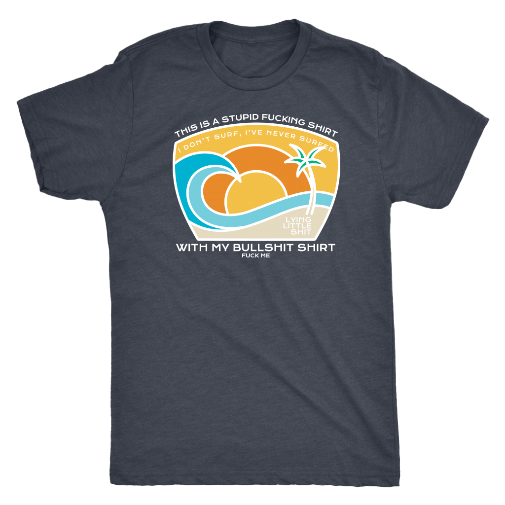 Surf's Up White Print T-shirt  - Gemmed Firefly