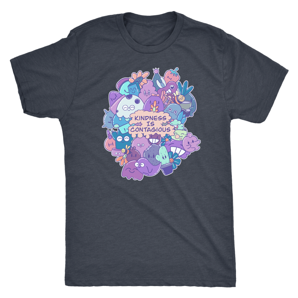 Kindness is Contagious Kawaii Doodle T-shirt  - Gemmed Firefly