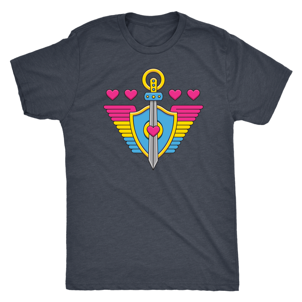 Pansexual Paladin (Badge Only) T-shirt  - Gemmed Firefly