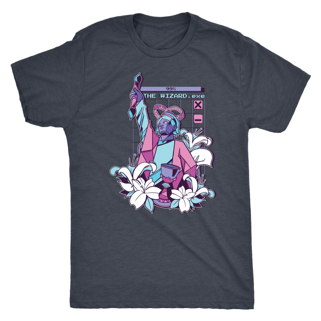 The Magician Tarot in Cyber Vapor T-shirt  - Gemmed Firefly