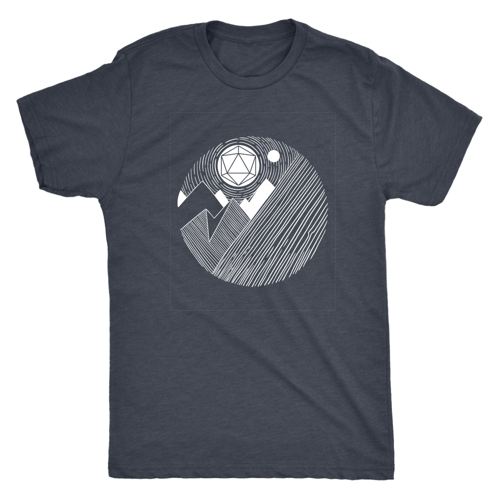 D20 Mountains Majesty T-shirt  - Gemmed Firefly