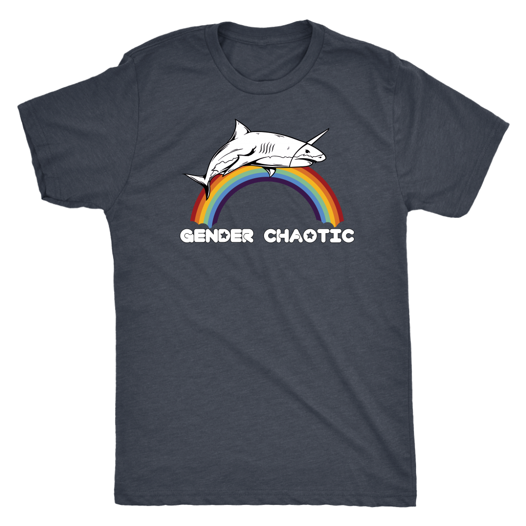 Gender Chaotic Shark T-shirt  - Gemmed Firefly
