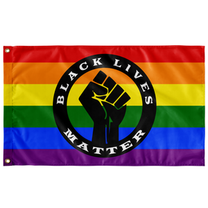 Black Lives Matter PRIDE Rainbow LGBT Flag Flags  - Gemmed Firefly