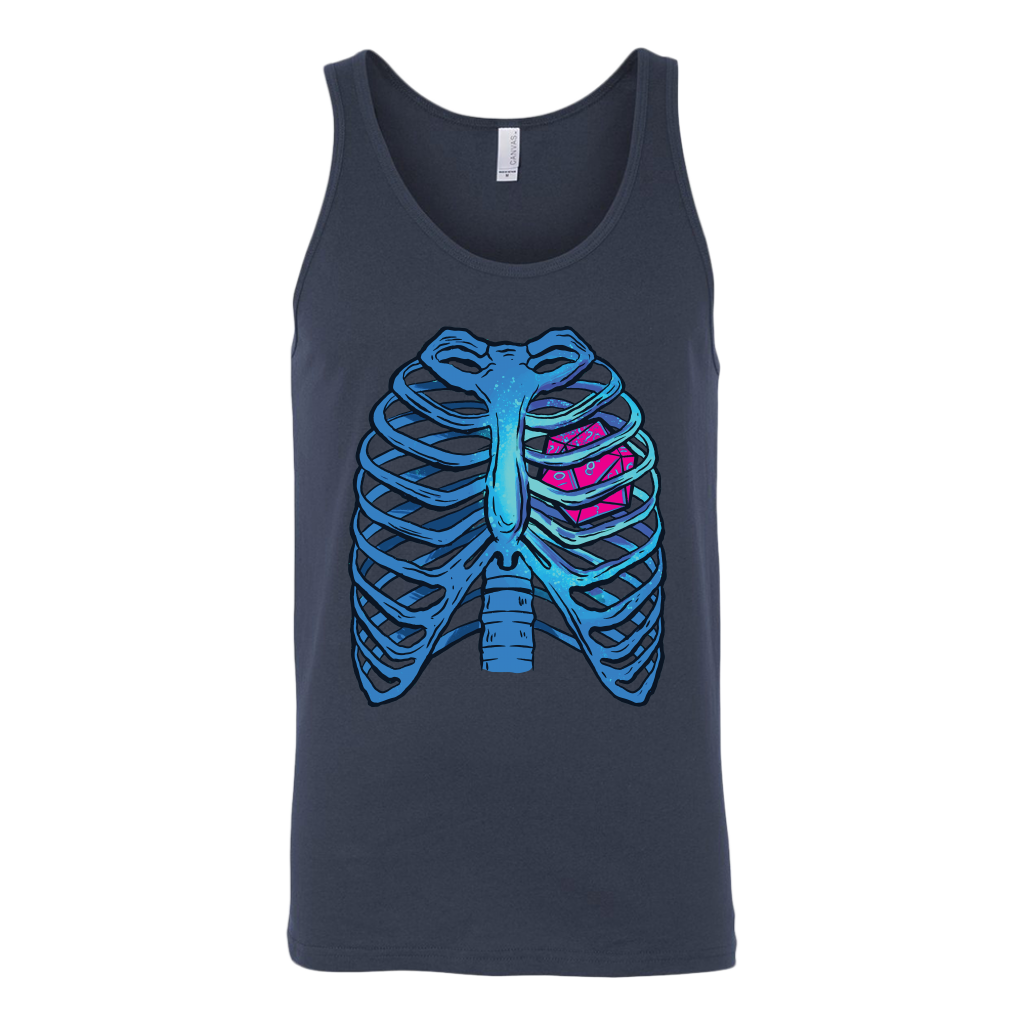 D20 Heart and Vapor Ribs T-shirt  - Gemmed Firefly