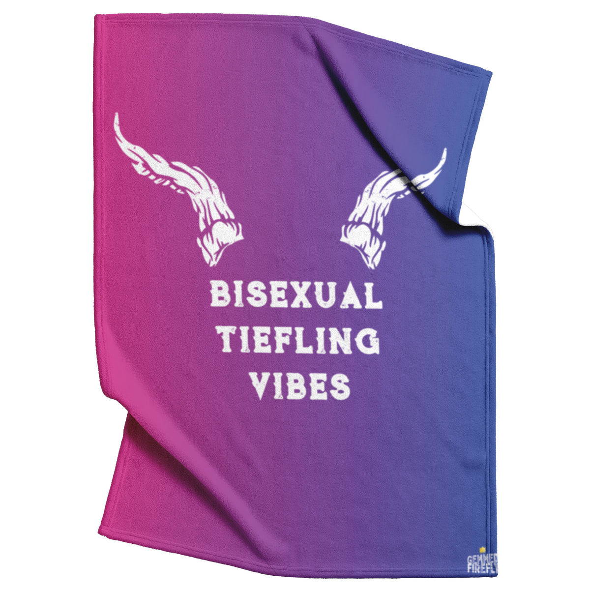Bisexual Tiefling Vibes Blanket Blankets  - Gemmed Firefly