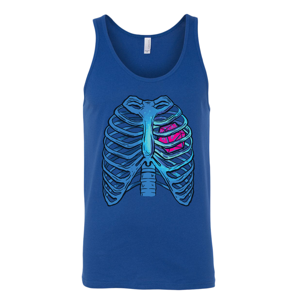 D20 Heart and Vapor Ribs T-shirt  - Gemmed Firefly