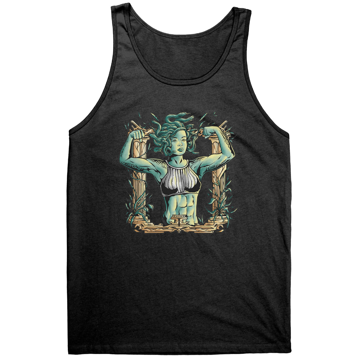 Chiselled Body Medusa T-shirt  - Gemmed Firefly