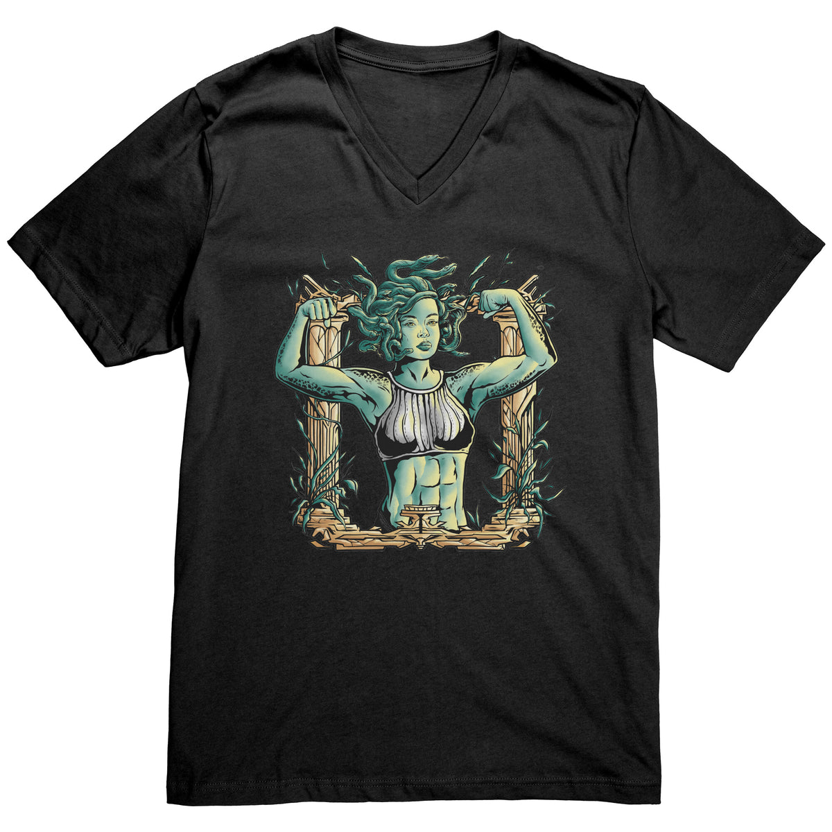 Chiselled Body Medusa T-shirt  - Gemmed Firefly