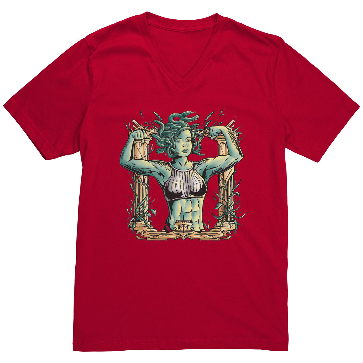 Chiselled Body Medusa T-shirt  - Gemmed Firefly