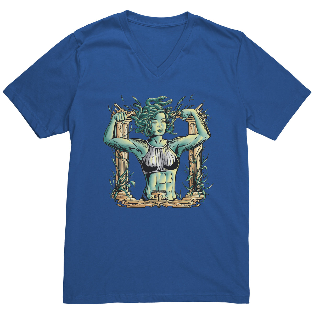 Chiselled Body Medusa T-shirt  - Gemmed Firefly