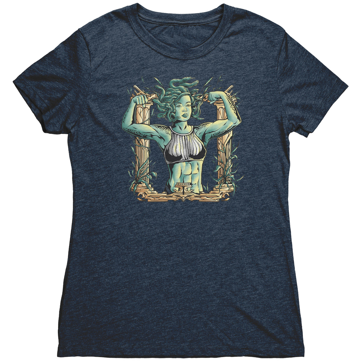 Chiselled Body Medusa T-shirt  - Gemmed Firefly