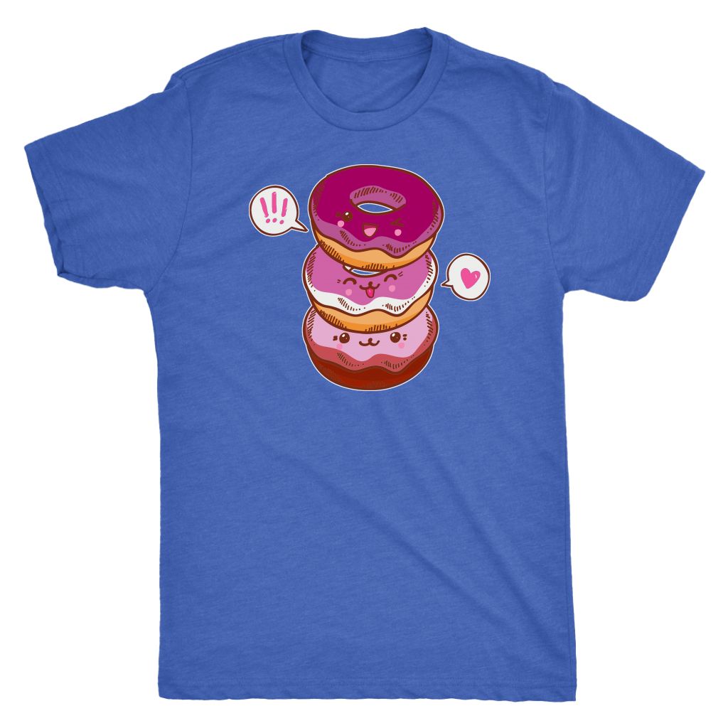Lesbian Flag Cutie Donuts T-shirt  - Gemmed Firefly
