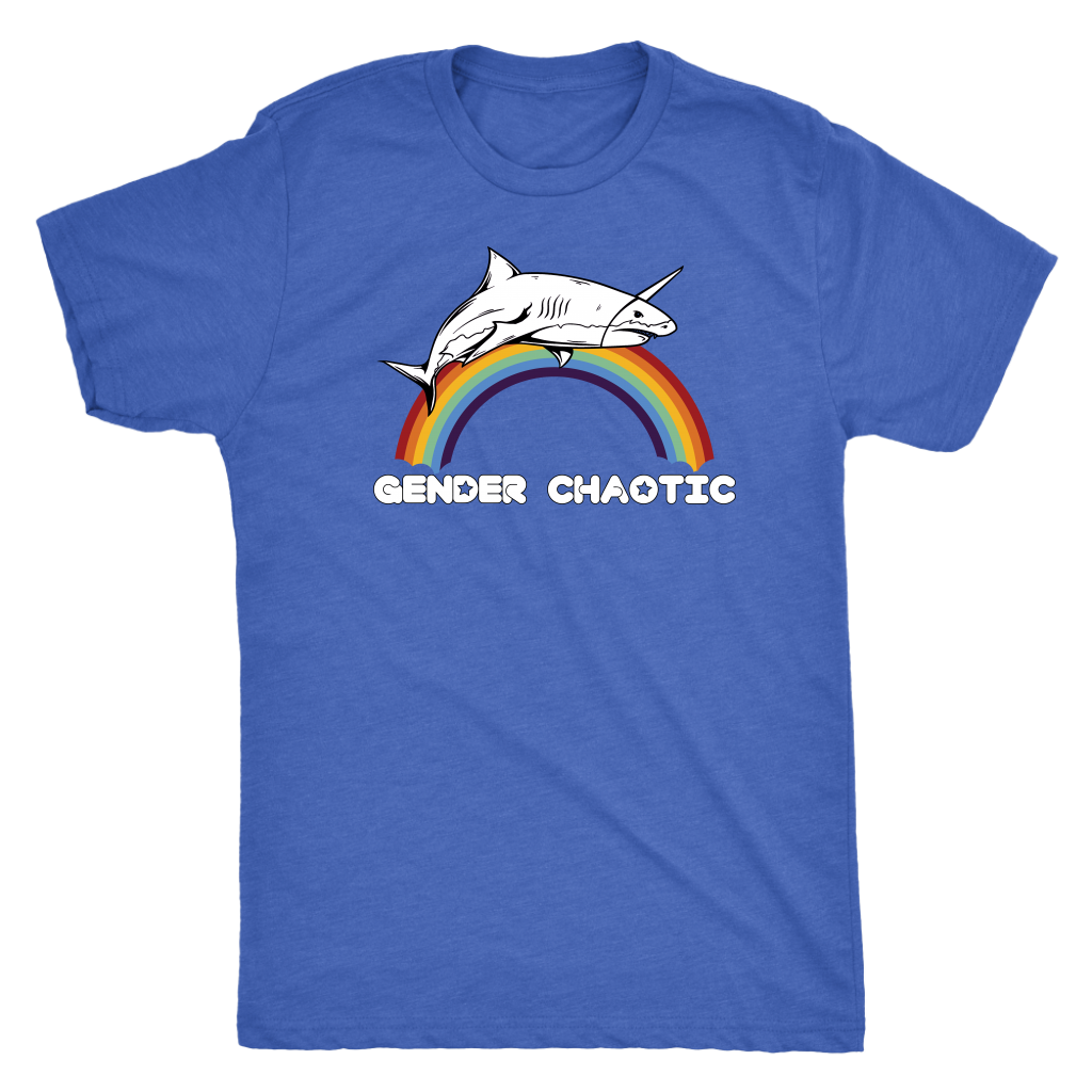 Gender Chaotic Shark T-shirt  - Gemmed Firefly