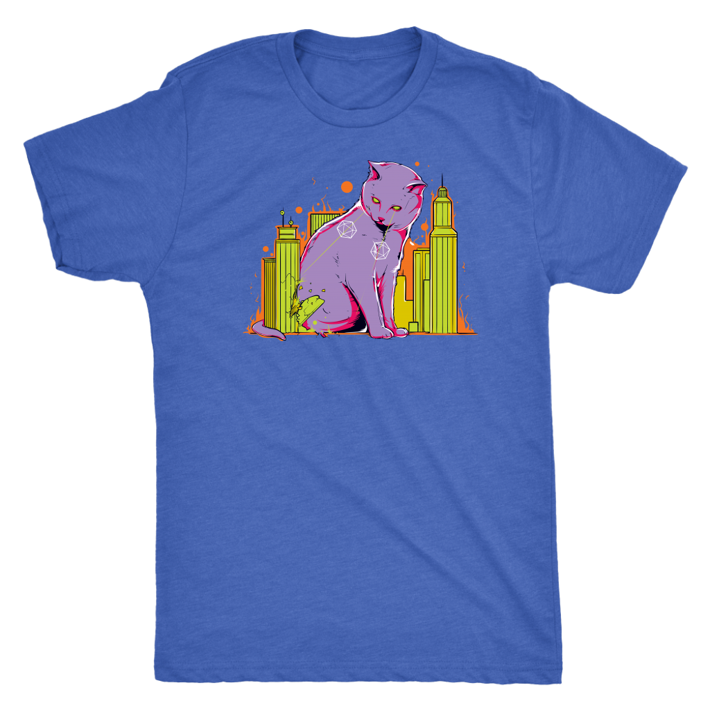 The Cat on the D&D Table Map T-shirt  - Gemmed Firefly