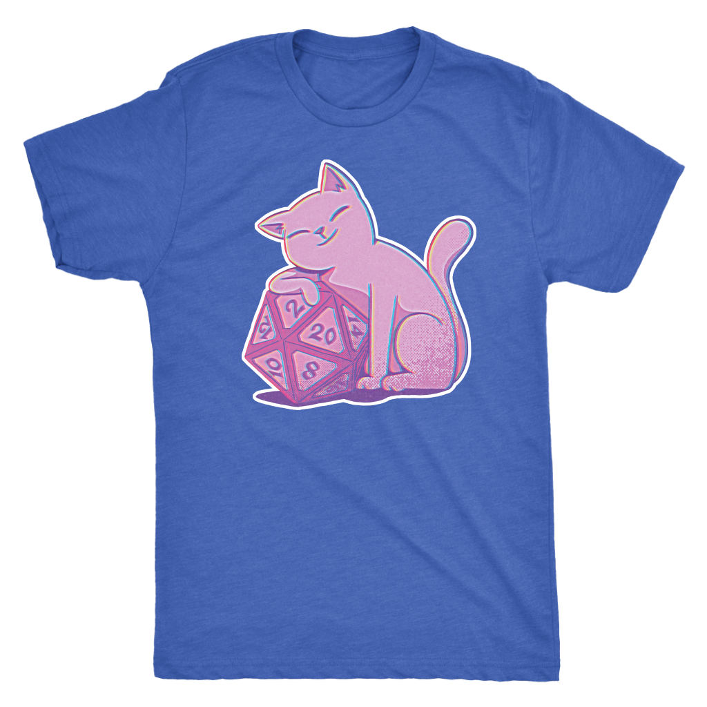 D20 Kitty Glitch T-shirt  - Gemmed Firefly