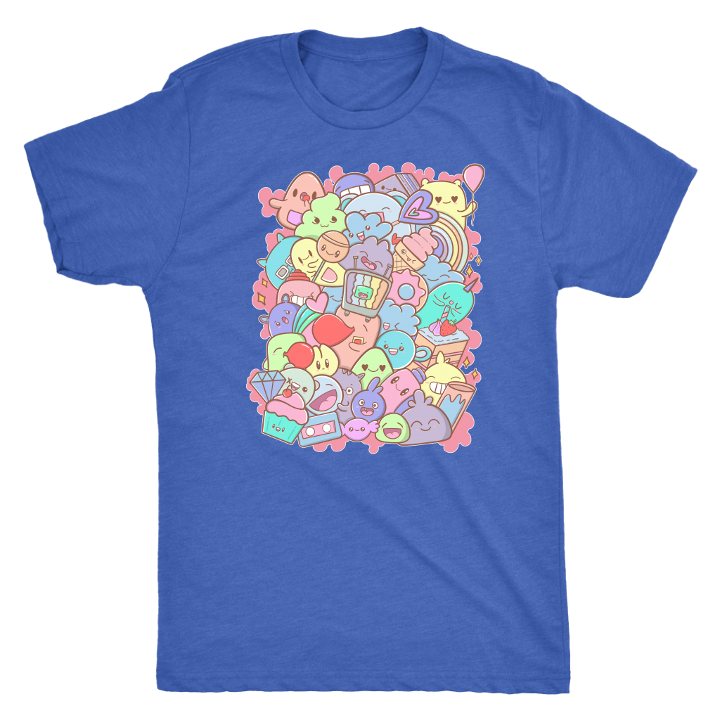 Adorable Kawaii Cute Doodle Party Pastel - "Yay" T-shirt  - Gemmed Firefly