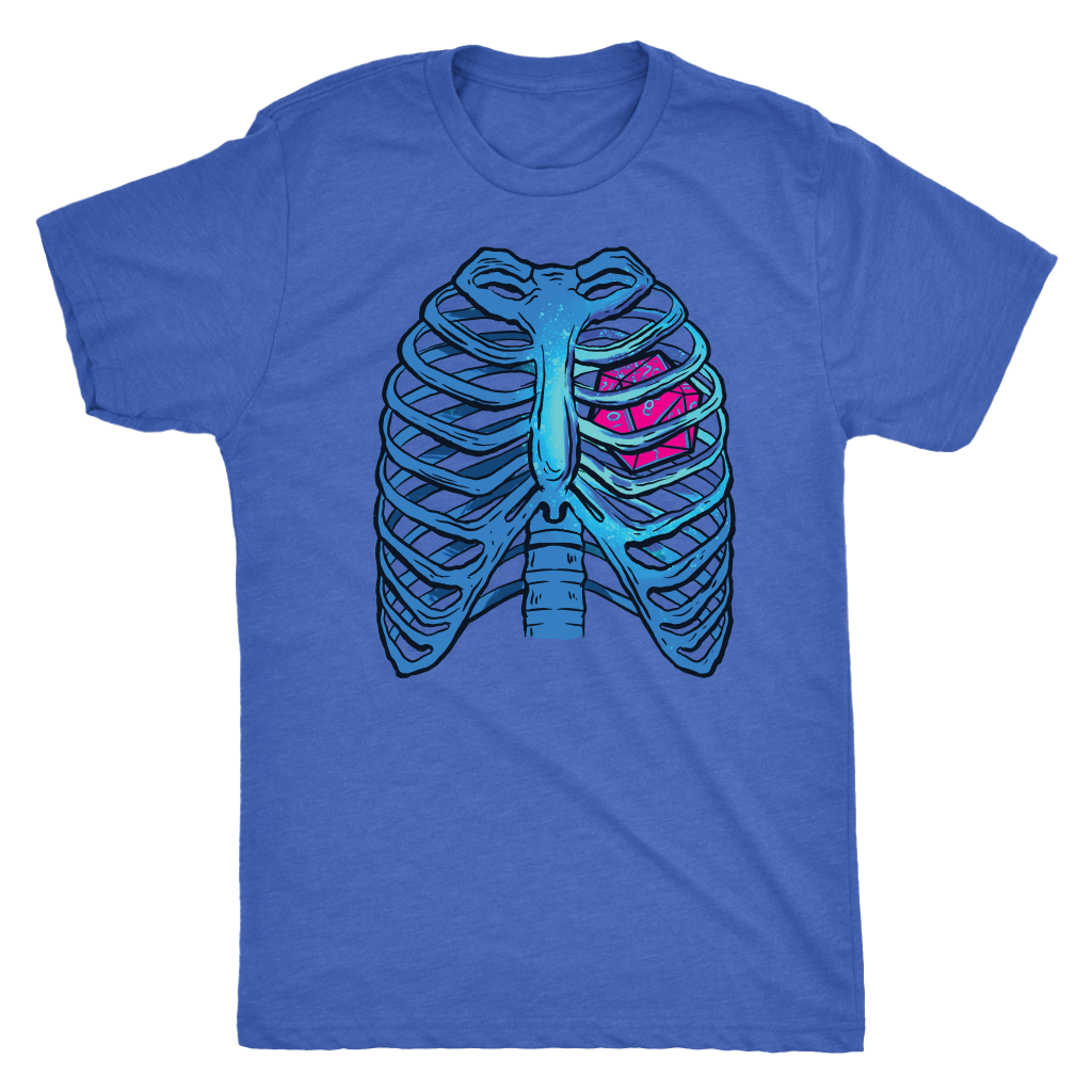 D20 Heart and Vapor Ribs T-shirt  - Gemmed Firefly