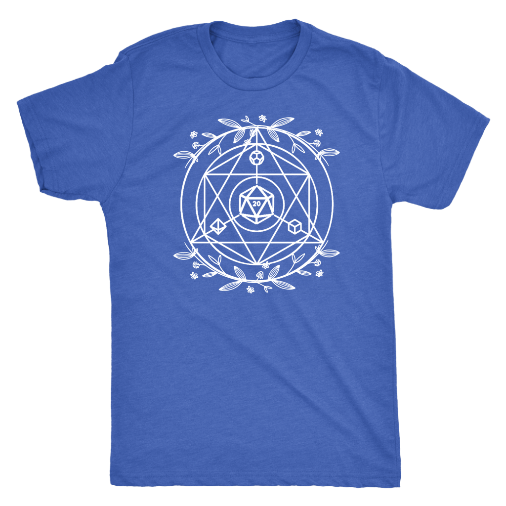 D20 Sacred Floral Geometry T-shirt  - Gemmed Firefly