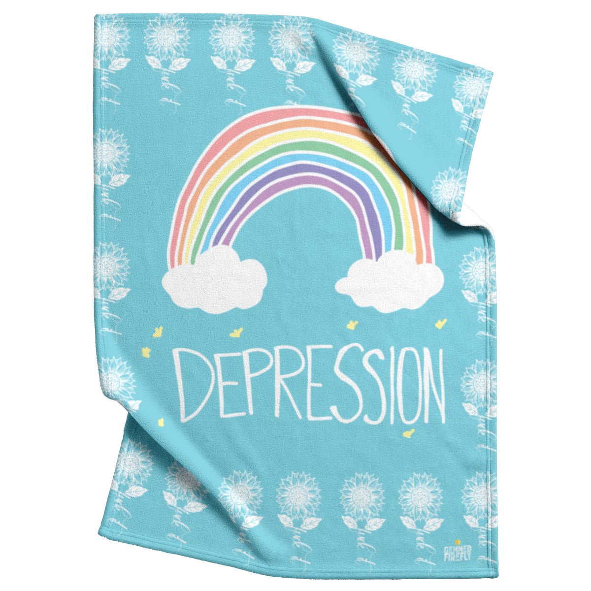 Depression Sunflower Rainbow (NSFW) Blankets  - Gemmed Firefly