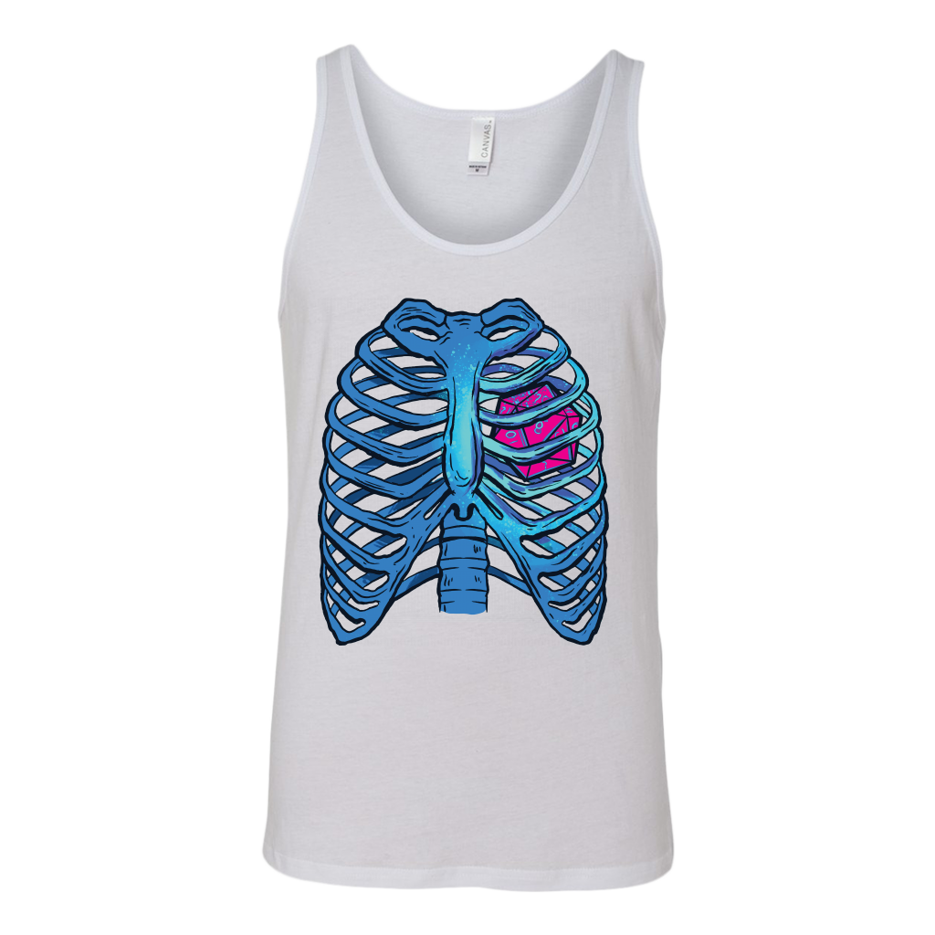 D20 Heart and Vapor Ribs T-shirt  - Gemmed Firefly
