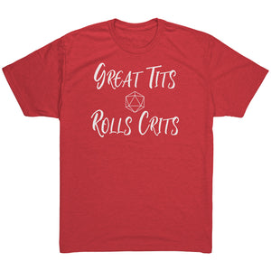 Great Tits Rolls Crits T-shirt  - Gemmed Firefly