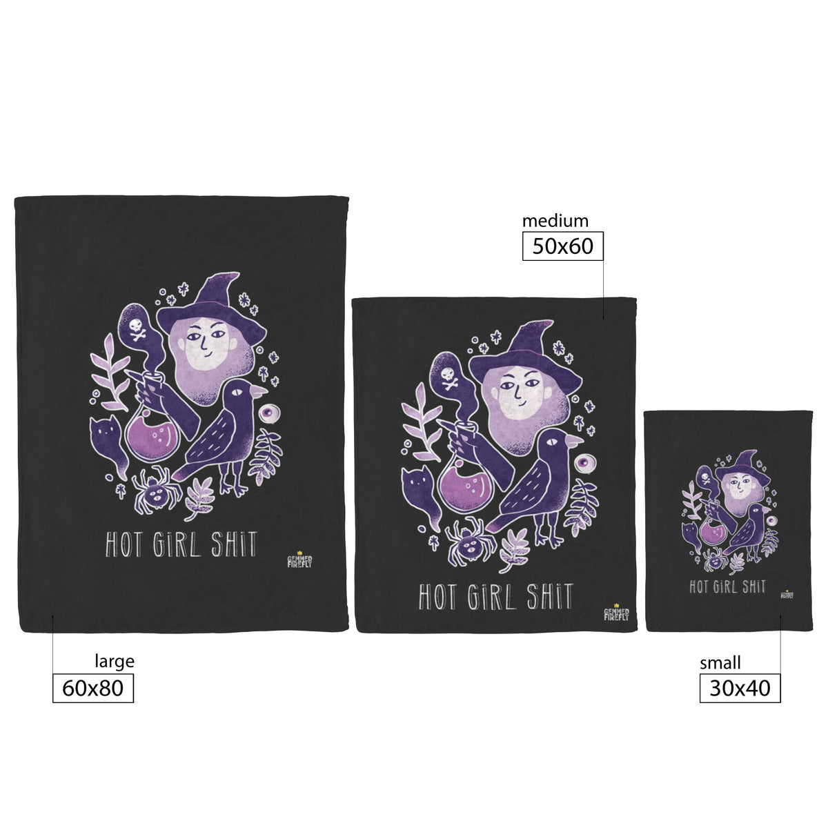 Hot Girl Shit Blanket Blankets  - Gemmed Firefly